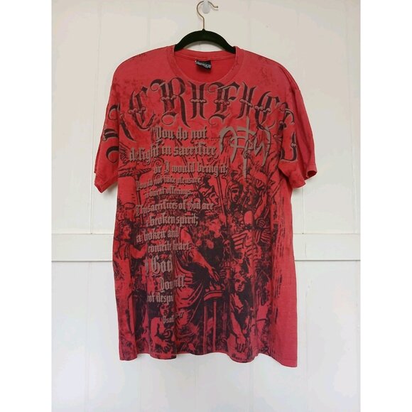 VTG Not Of This World NOTW Christian SACRIFICES Psalms 51:16-17 Shirt XL Red * - Picture 1 of 13